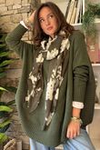 Charli Circle Knit Top Deep Khaki 